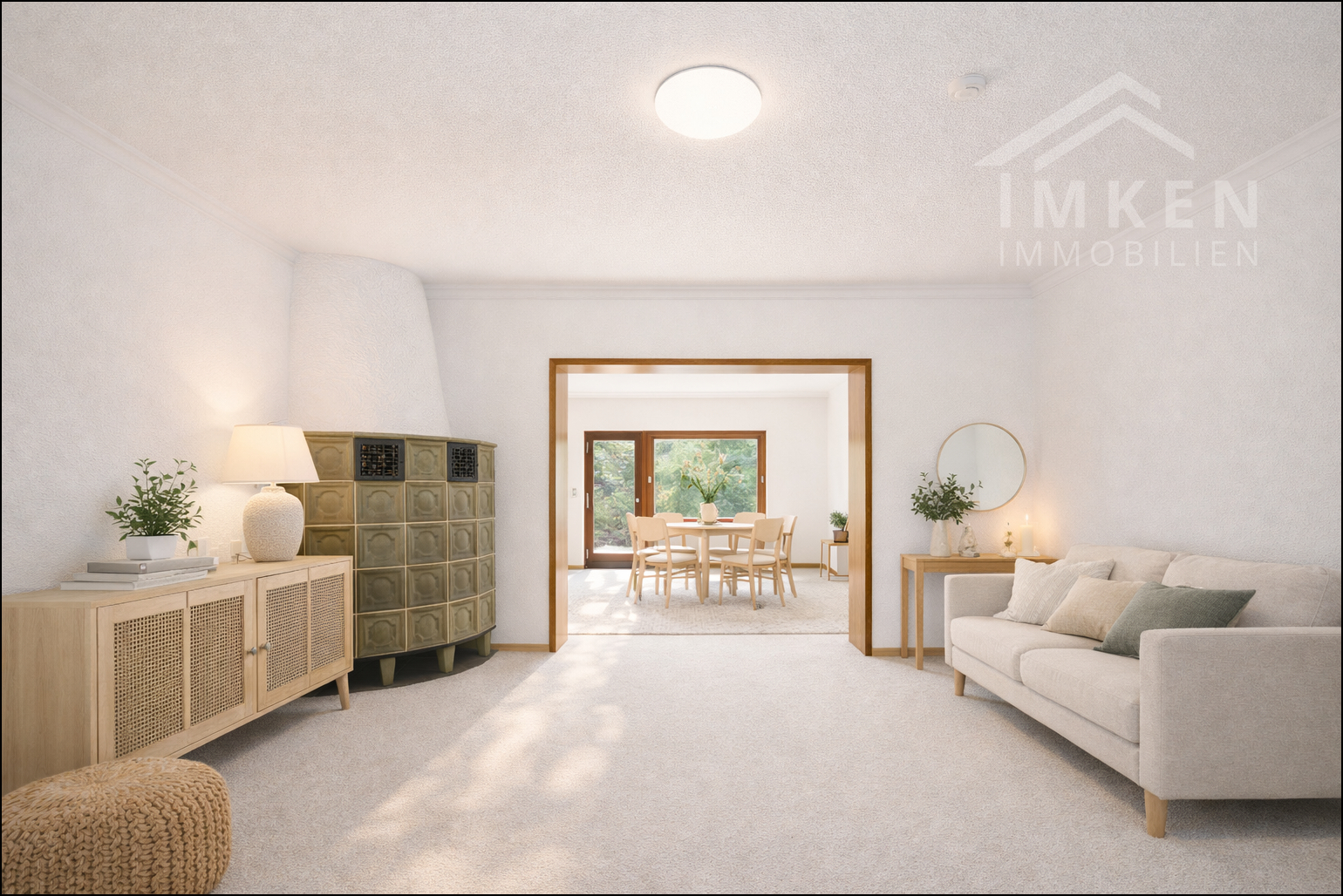 Kaminzimmer KI generiert